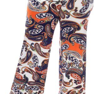 Comfortable Plus Size Palazzo Pants in Navy/Orange - Perfect for Every Occasion